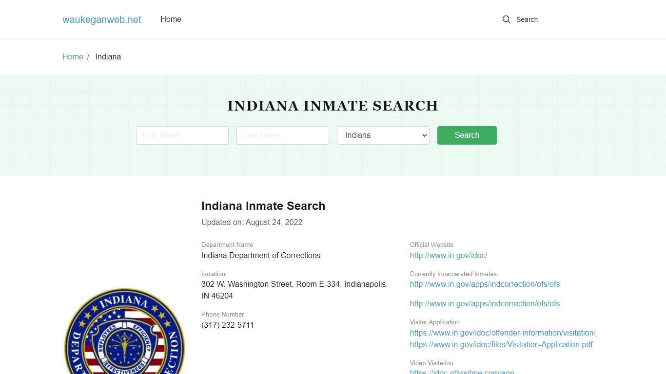 Indiana Inmate Search – Indiana Department of Corrections Offender Lookup